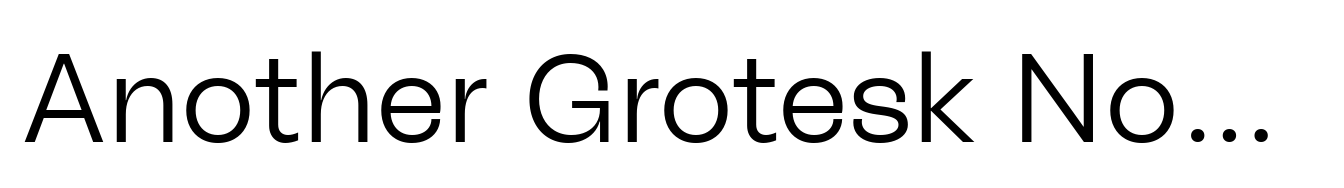 Another Grotesk Normal